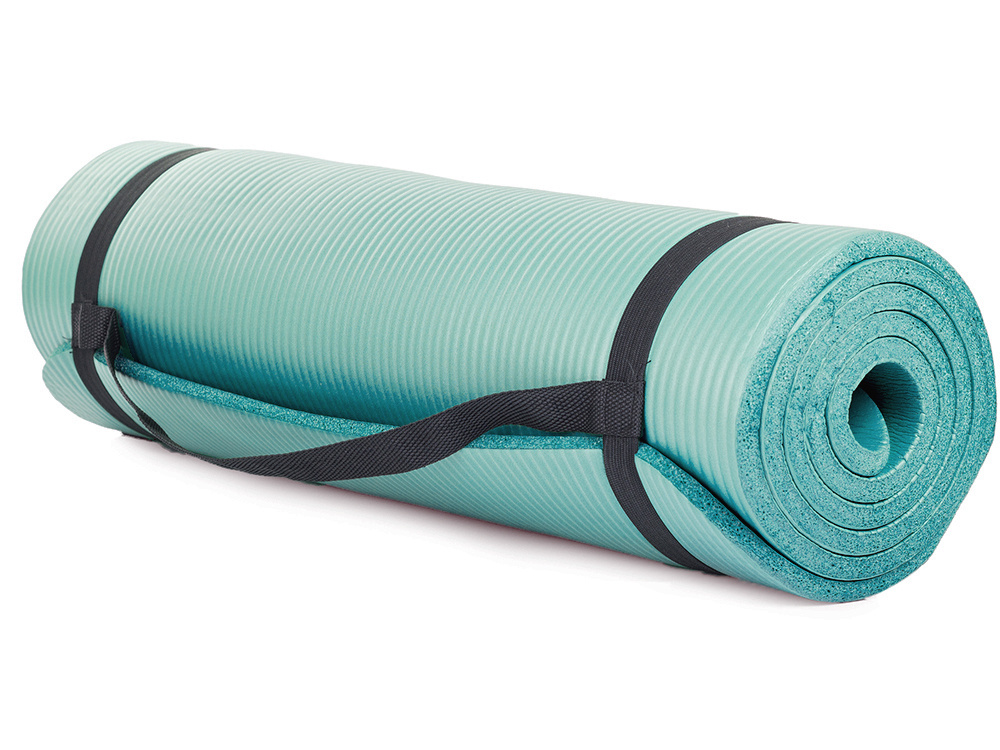 Jogas paklājs / Fitnesa, vingrošanas, sporta paklājiņš - 180x60x1cm, Tirkīzs | Foam Fitness Yoga Exercise Mat (2)
