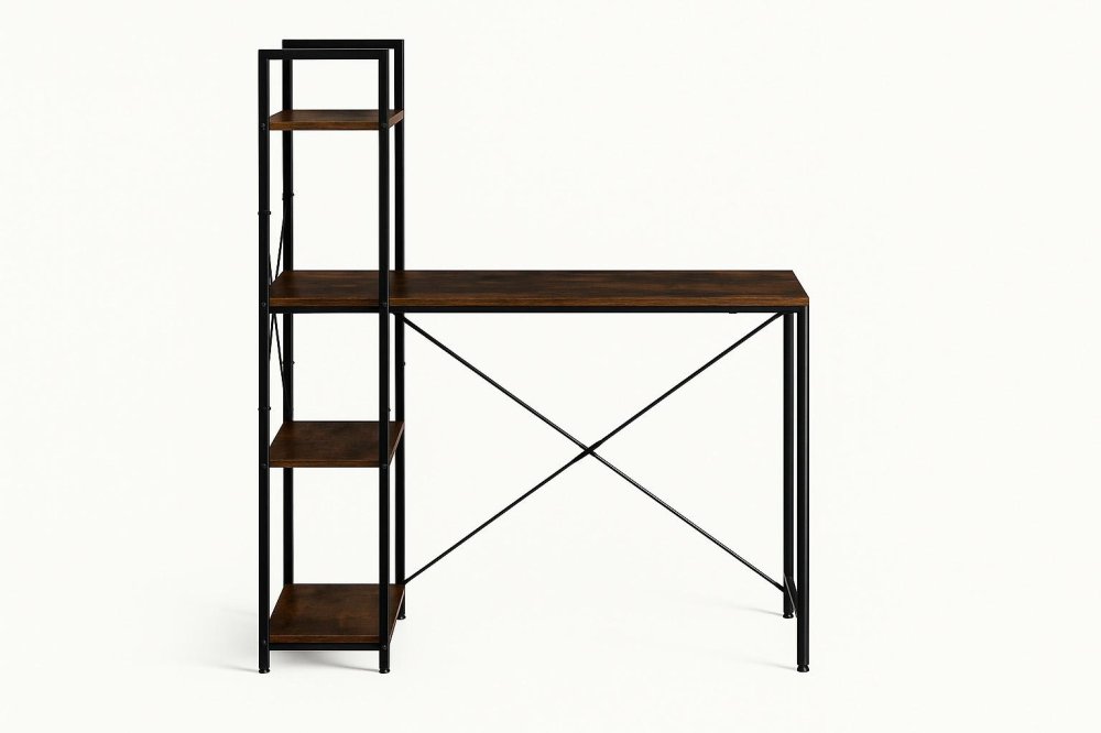 Rakstāmgalds ar plauktiem mājas birojam 100x52 cm (1)