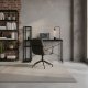 Datorgalds ar plauktiem 120x60 cm ModernHome, melns
