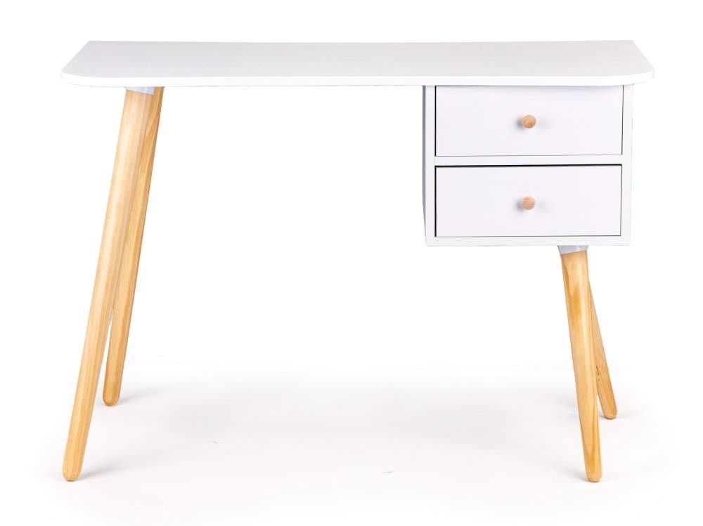 Skandināvu stila rakstāmgalds ar 2 atvilktnēm ModernHome WYJ-125 (0)
