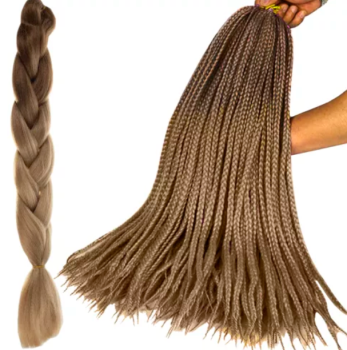 Kanekalons Sintētiskās Ombre Afro Bizes Frizūrām 60cm, Krēms | Synthetic Ombre Afro Braids for Hairstyles