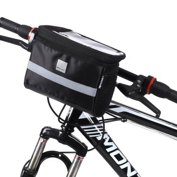 Wozinsky Velosipēda Priekšējā Stūres Soma ar Ūdensizturīgu Caurspīdīgu Nodalījumu Telefoniem, 2L | Bicycle...
