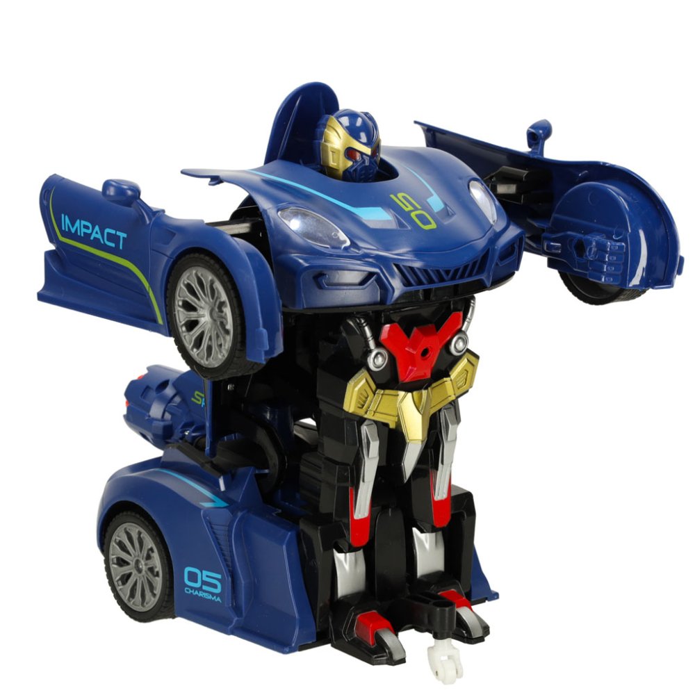 Radiovadāma mašīna-robots Transformer Revolt Robot Racer, zila (3)