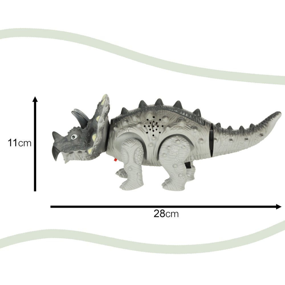 Tālvadības dinozaurs - RC Triceratops - staigā, spīd un rūc l Remote-controlled dinosaur - RC Triceratops - walks,... (1)