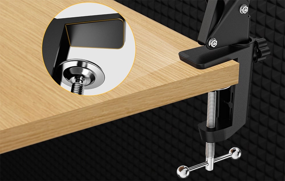 Mikrofona statīvs Maono BA20 Regulējams turētājs Melns (3)