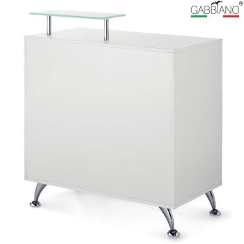 Gabbiano Q-0833 Pieņemšanas Recepcijas Galds Skaistumkopšanas Salonam, balts | Reception Seller Desk for Beauty Salon