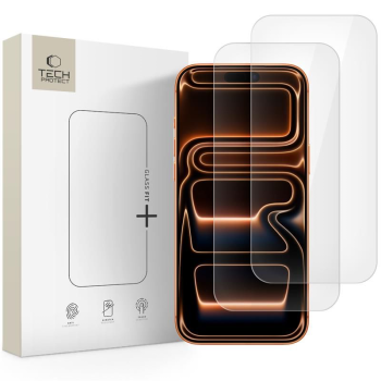 Apple iPhone 16 Pro / 17 / 17 Pro 6.3'' Tech-Protect Glass Fit+ Tempered Glass 2x | Ekrāna Aizsargstikls 2 gab.