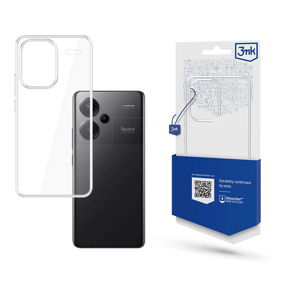 Xiaomi Redmi Note 13 Pro+ 3MK Clear Case Cover, Transparent | Caurspīdīgs Silikona Vāciņš Maciņš Apvalks Bampers