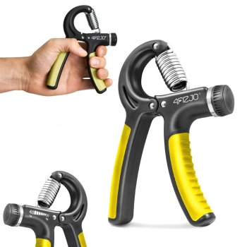 4Fizjo Regulējamas Pretestības Rokas Plaukstas Trenažieris Espanders, 10-40kg, Melns-Dzeltens | Hand Gripper...