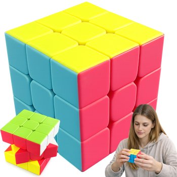 Rubika kubs 3x3 ātruma loģikas spēle un prāta mežģis, daudzkrāsains