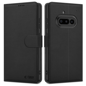 Nothing Phone (3a) Tech-Protect Wallet Book Case Cover, Black | Telefona Vāciņš Maciņš Apvalks Grāmatiņa