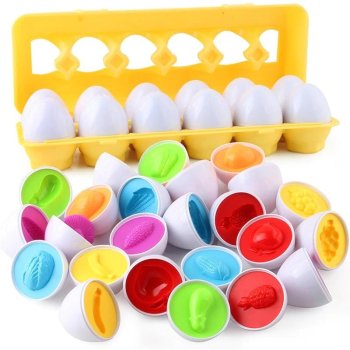 Attīstošā Rotaļlieta Formu Krāsu Šķirotājs Mīkla "Olas", 12 gab. | Educational Toy Color Shape Digit Sorter...