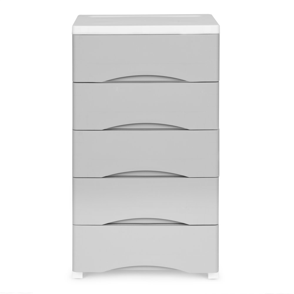 Plaukts ar 5 atvilktnēm uz ritentiņiem ModernHome, pelēks (0)