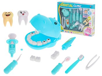 Bērnu Attīstošais Rotaļu Ārsta Komplekts, Nīlzirgs pie Zobārsta | Kids Educational Toy Doctor Set, Hippo at...