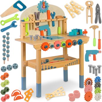Bērnu koka darbnīca ar darbarīkiem RK-876 Ricokids | Wooden Workshop