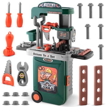 Bērnu darba galds ar instrumentiem Ricokids 772600, zaļš