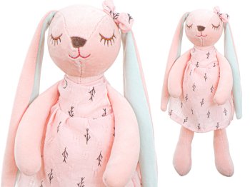 Bērnu Mīksta Plīša Rotaļlieta, 35 cm, Rozā Zaķis | Kids Baby Soft Plush Toy Pink Rabbit