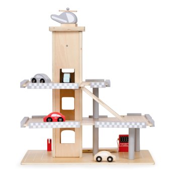 Liela koka rotaļu garāža ar liftu un mašīnītēm ECOTOYS