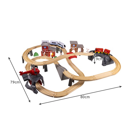 Koka dzelzceļš - vilciens Kruzzel 22754 | Wooden Railway Train (1)