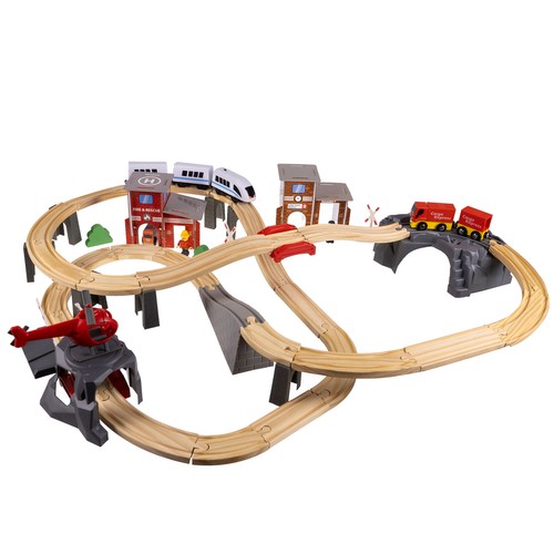 Koka dzelzceļš - vilciens Kruzzel 22754 | Wooden Railway Train (2)
