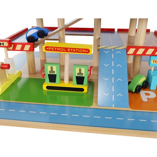 Rotaļu Koka Autostāvvieta Garāža 22446 | Toy Wooden Parking Garage (2)