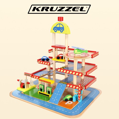 Rotaļu Koka Autostāvvieta Garāža 22446 | Toy Wooden Parking Garage (7)