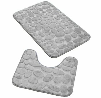 Vannas istabas paklājs, Komplekts no 2 gb., Pelēks | Bathroom Mat