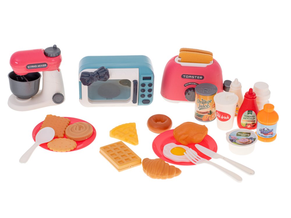 Bērnu rotaļu virtuves komplekts sadzīves tehnika + aksesuāri, 24 gb. l Children's Play Kitchen Set of Household... (1)
