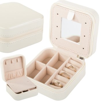 Juvelierizstrādājumu Lādīte Bižutērijas Organizators Kaste ar Spoguli, Dažādas krāsas | Jewellery Box Organiser