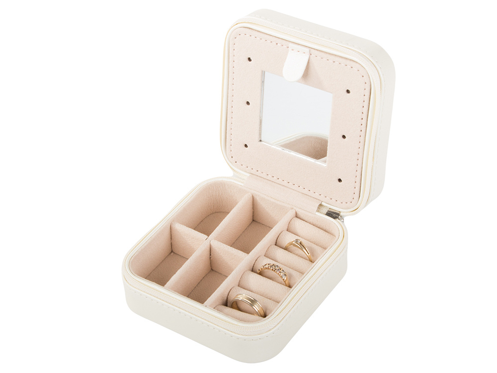 Juvelierizstrādājumu Lādīte Bižutērijas Organizators Kaste ar Spoguli, Dažādas krāsas | Jewellery Box Organiser (3)