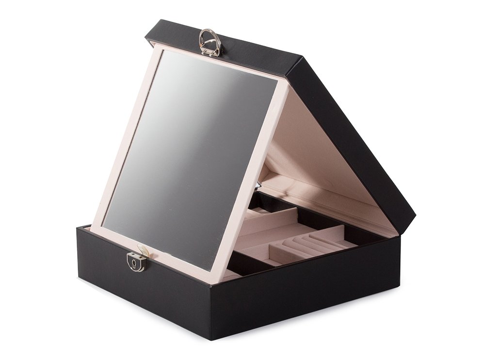 Organizators Organaizers Juvelierizstrādājumi Rotaslietu Uzglabāšanas Kaste ar Spoguli | Jewelry Case Display Box... (6)