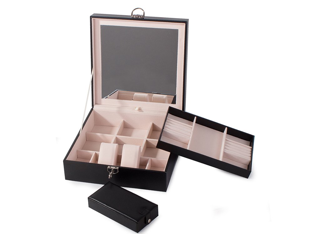 Organizators Organaizers Juvelierizstrādājumi Rotaslietu Uzglabāšanas Kaste ar Spoguli | Jewelry Case Display Box... (9)