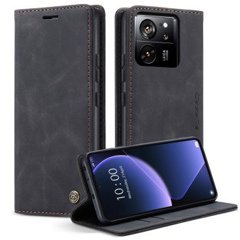 Xiaomi 13T / 13T Pro CASEME Wallet Magnetic Leather Case Cover, Black | Чехол для Телефона Кабура...