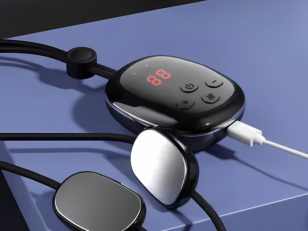 EMS массажер для шеи с подогревом, 5 режимов массажа, USB, черный (1)
