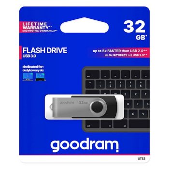 Goodram 32 GB USB 3.0 Flash Drive USB Stick, Black | Флешка