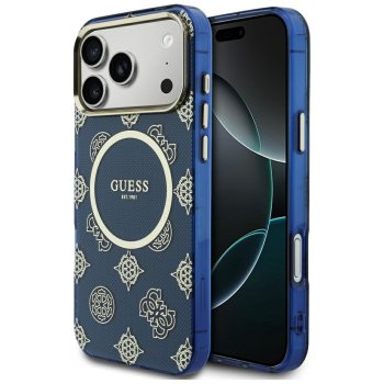 Чехол Guess IML Peony Dot MagSafe для iPhone 17 Pro Max – синий