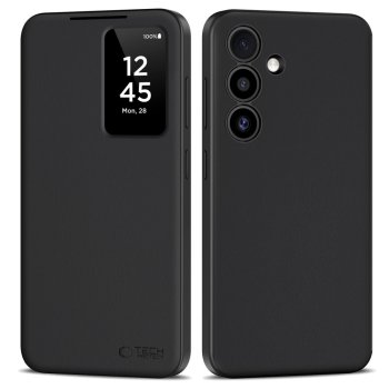 Чехол-кошелек Tech-Protect Smart Wallet для Samsung Galaxy S25 FE - матовый черный