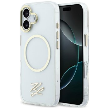 Чехол Karl Lagerfeld IML KL Script Logo MagSafe для iPhone 17 – прозрачный