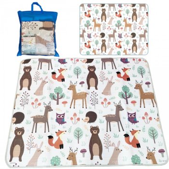 Детский игровой коврик NICEkids, 150x180см (Лесные животные) | Children's Thermal Foam Play Mat Carpet