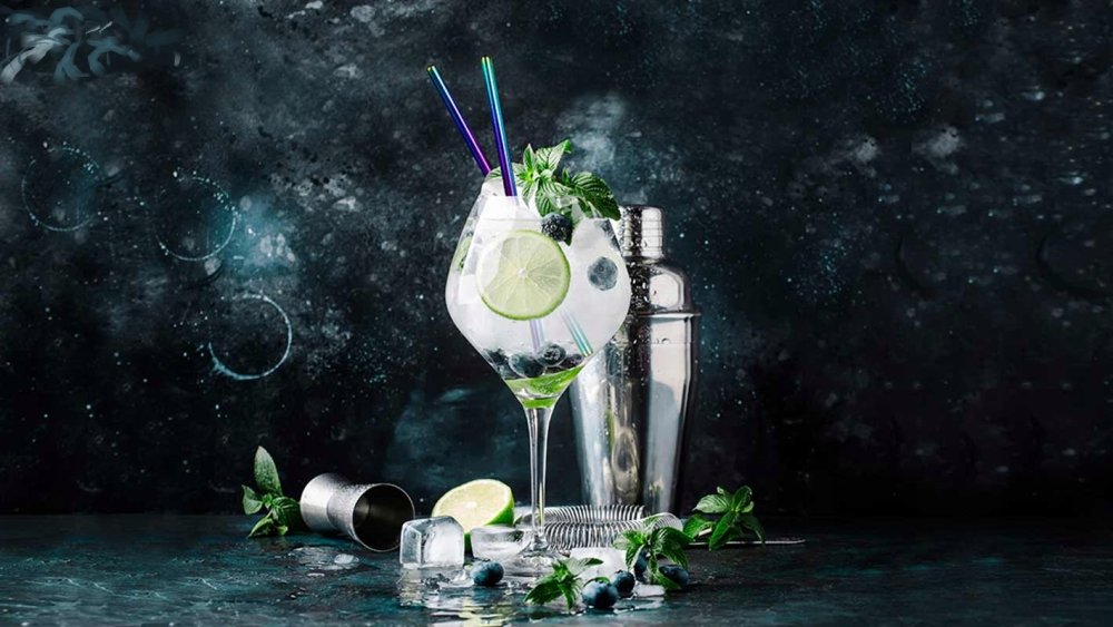 Набор многоразовых металлических трубочек соломинок для... (1)