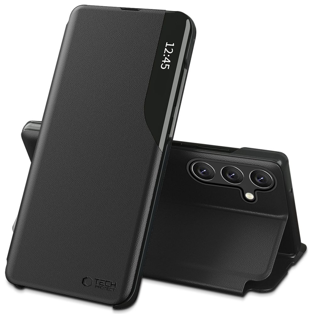 Samsung Galaxy A56 ( SM-A566B / DS ) Tech-Protect Smart View Book Case Cover, Black | Чехол для Телефона Кабура Книжка