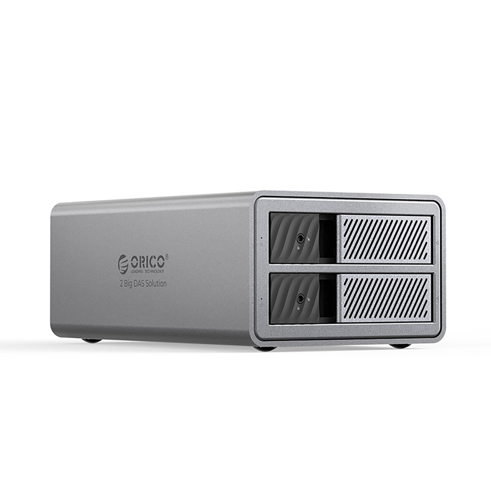Дисковый массив для 2 RAID 2,5"/3,5" дисков SATA HDD/SSD - серый