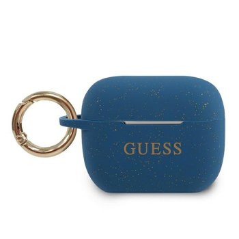 Guess AirPods Pro чехол Silicone Glitter, синий