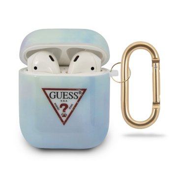 Guess AirPods 1 / 2 чехол Tie & Dye Collection, синий