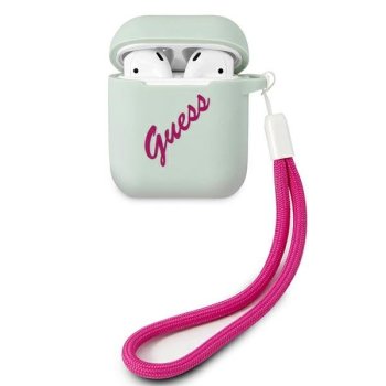 Apple AirPods 2gen / 1gen Guess Silicone Vintage Case Cover, Blue | Чехол для Наушников
