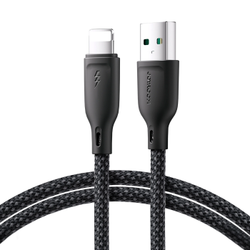 Joyroom A34 USB / Apple Iphone Lightning Data Charging Cable, 3A 1m, Black | Зарядный Кабель Провод для Передачи Данных