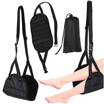 Подвесная подставка для ног дорожный гамак для путешествий, черный