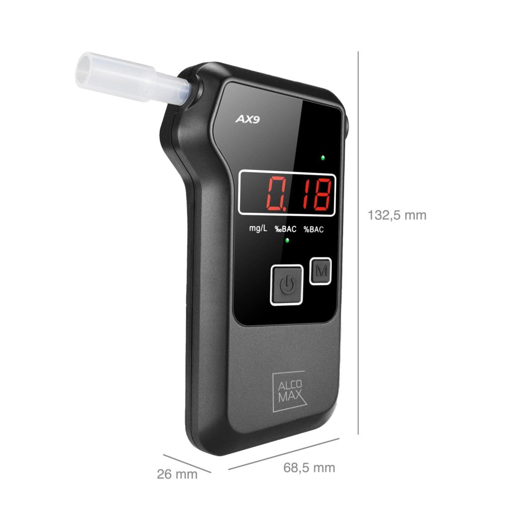 Алкотестер AX9 с платиновым электрохимическим сенсором, 0–2 ‰, 5000... (2)