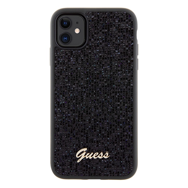 Apple iPhone 11 6.1'' Guess Disco Metal Script Case Cover, Black | Чехол Кейс Бампер Обложка... (1)