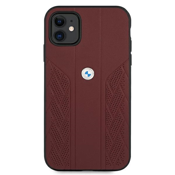 Apple iPhone 11 6,1" BMW Leather Curve Perforate Case Cover (BMHCN61RSPPR), Red | Чехол Кейс Бампер... (1)